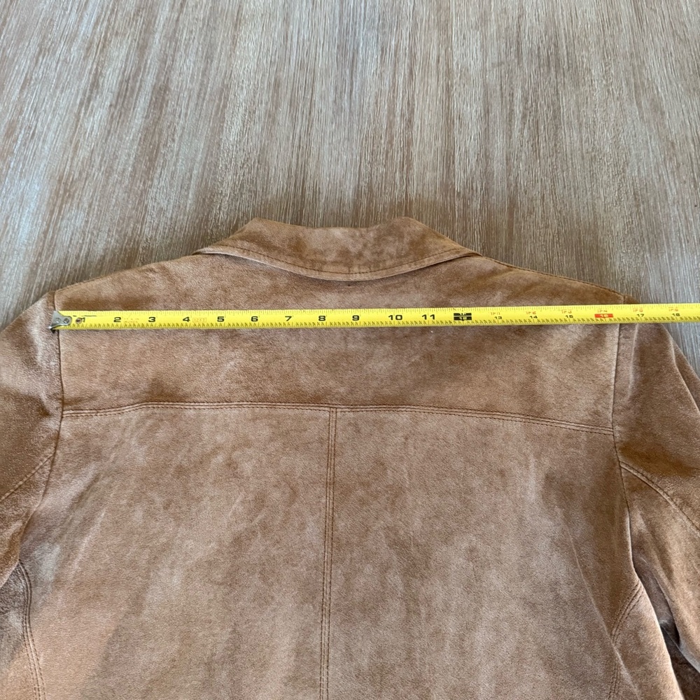 Vintage 90’s Margaret Godfrey 100% leather suede jacket, camel, 6 - Picture 7 of 7